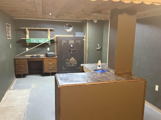 W5417 Volling Ln, Mauston, WI 53948 - office space featuring baseboards and wooden ceiling