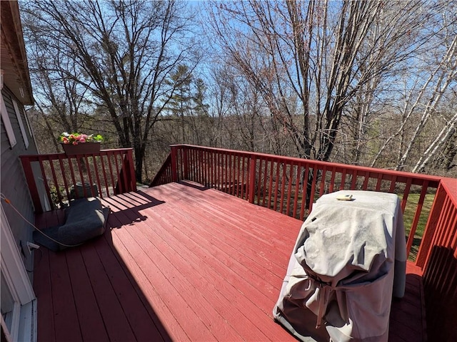 1380 101st Cir, Amery, WI 54001 - wooden terrace featuring grilling area