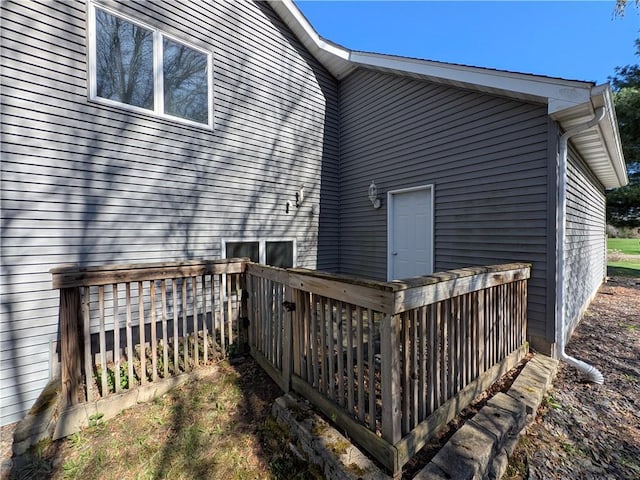 1380 101st Cir, Amery, WI 54001 - back of property with a wooden deck