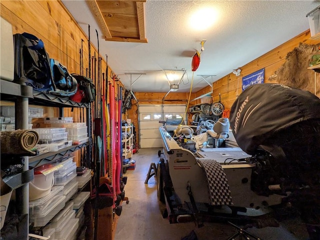 1380 101st Cir, Amery, WI 54001 - garage with wood walls