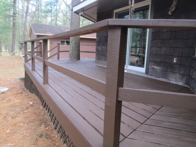 N3880 Deer Path, Hancock, WI 54943 - view of wooden deck