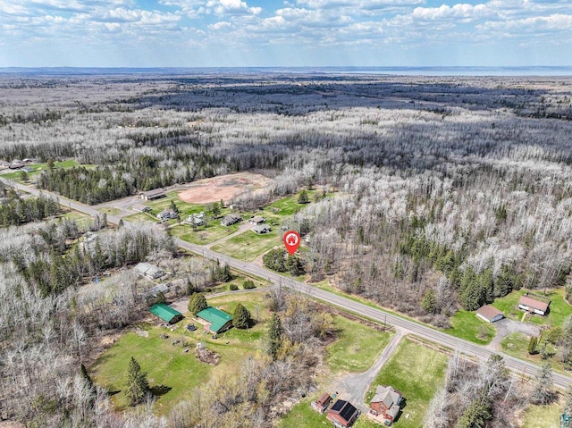 7113 E County Rd E, South Range, WI 54874 - aerial overview of property's location featuring a heavily wooded area