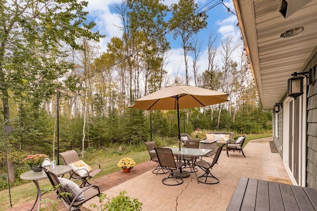 4527 E Marquardt Rd, Superior, WI 54880 - view of patio / terrace featuring outdoor dining space and an outdoor hangout area