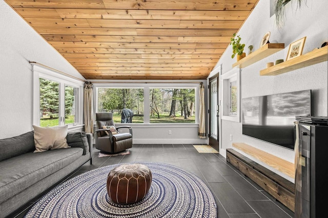 175 Old Wausau Rd, Stevens Point, WI 54481 - sunroom with wood ceiling, vaulted ceiling, and plenty of natural light
