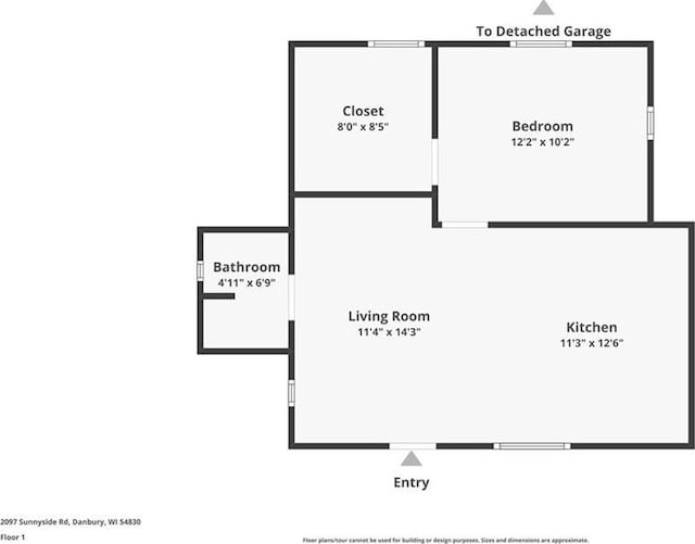 2097 Sunnyside Rd, Danbury, WI 54830 - floor plan / room layout