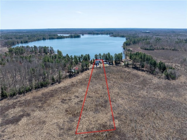 2097 Sunnyside Rd, Danbury, WI 54830 - aerial view of a large body of water and a forest
