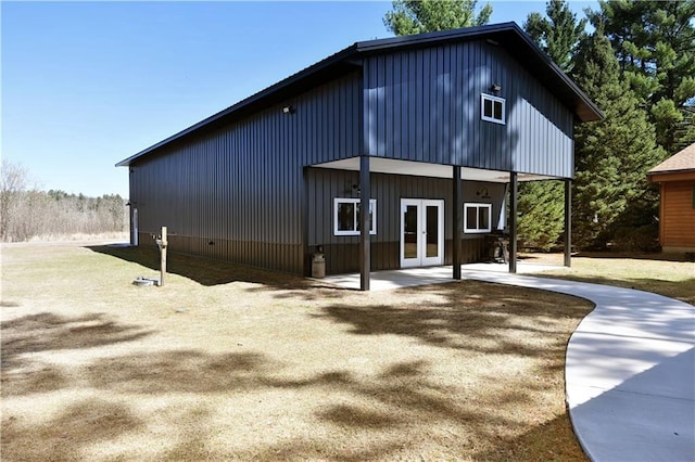 2097 Sunnyside Rd, Danbury, WI 54830 - back of property with french doors and a patio area