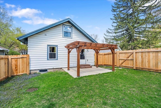 5425 Gettle Ave, Madison, WI 53705 - back of house featuring a pergola and a patio