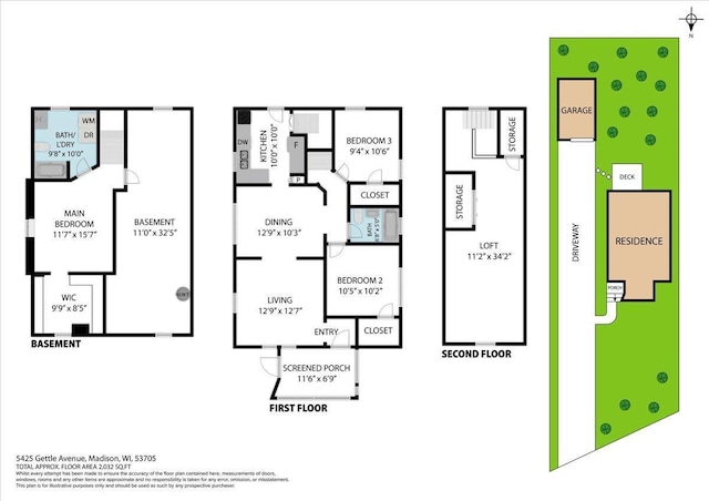 5425 Gettle Ave, Madison, WI 53705 - floor plan / room layout