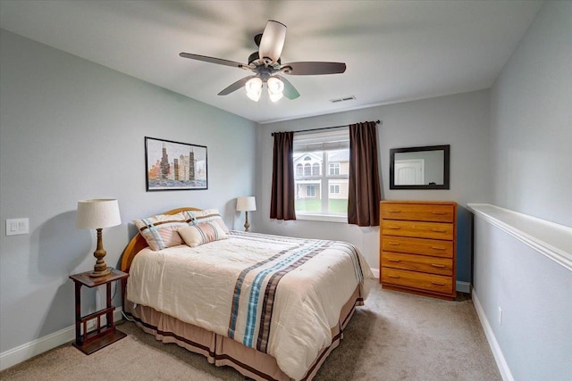 824 Richard Way, Waunakee, WI 53597 - bedroom with light colored carpet, baseboards, and ceiling fan