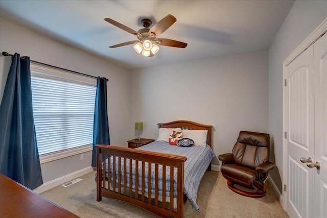 824 Richard Way, Waunakee, WI 53597 - carpeted bedroom featuring baseboards and ceiling fan