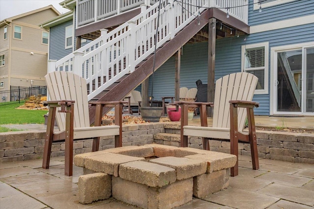 824 Richard Way, Waunakee, WI 53597 - view of patio featuring stairway and fence