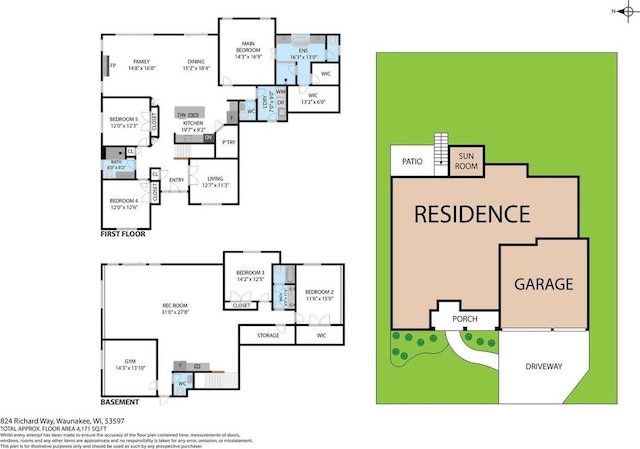 824 Richard Way, Waunakee, WI 53597 - floor plan / room layout