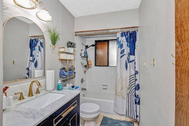 5803 N 77th St, Milwaukee, WI 53218 - full bath with shower / bath combo with shower curtain, vanity, and toilet