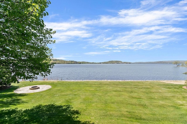 W11055 Eagle Dr, Lodi, WI 53555 - water view featuring an outdoor fire pit