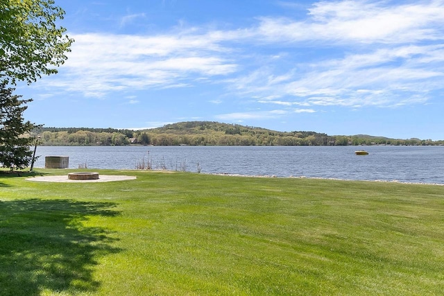W11055 Eagle Dr, Lodi, WI 53555 - water view featuring an outdoor fire pit