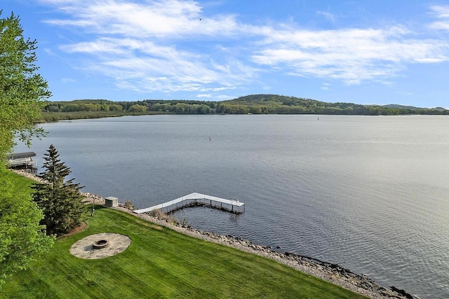 W11055 Eagle Dr, Lodi, WI 53555 - water view featuring a floating dock