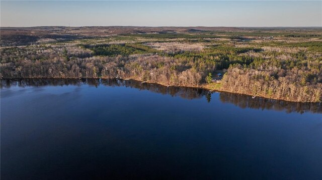 W5937 Ross Rd, Trego, WI 54888 - bird's eye view of a large body of water and a heavily wooded area