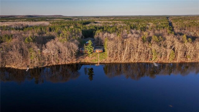 W5937 Ross Rd, Trego, WI 54888 - aerial view of a forest and a large body of water