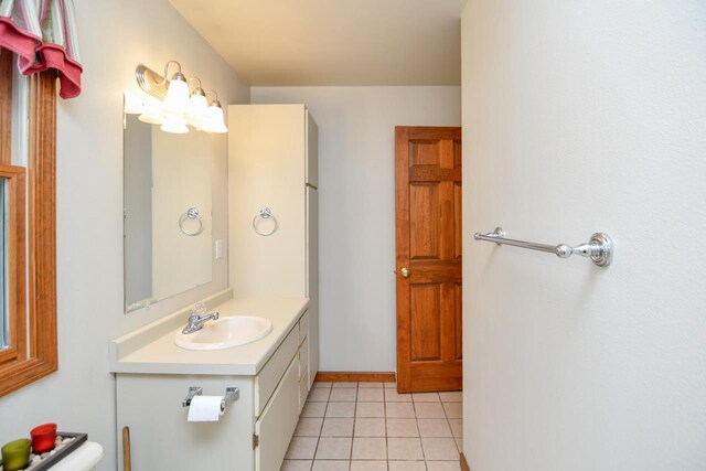 6615 Birchwood Shores Ln, Oconto Falls, WI 54154 - bathroom with vanity and tile patterned flooring