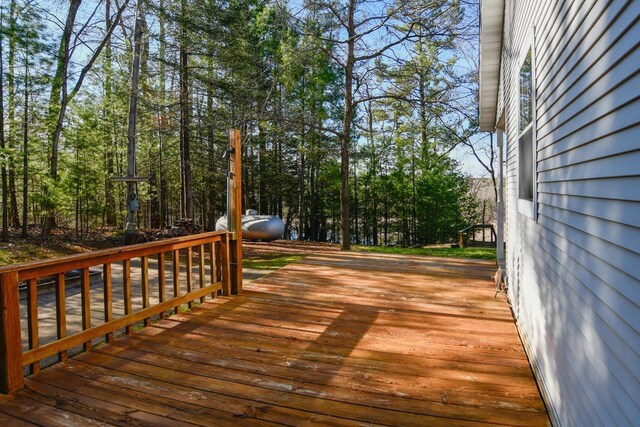 6615 Birchwood Shores Ln, Oconto Falls, WI 54154 - view of wooden deck