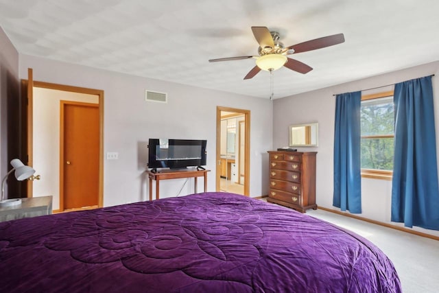 7938 E Hwy 59, Milton, WI 53563 - bedroom with carpet, baseboards, and a ceiling fan