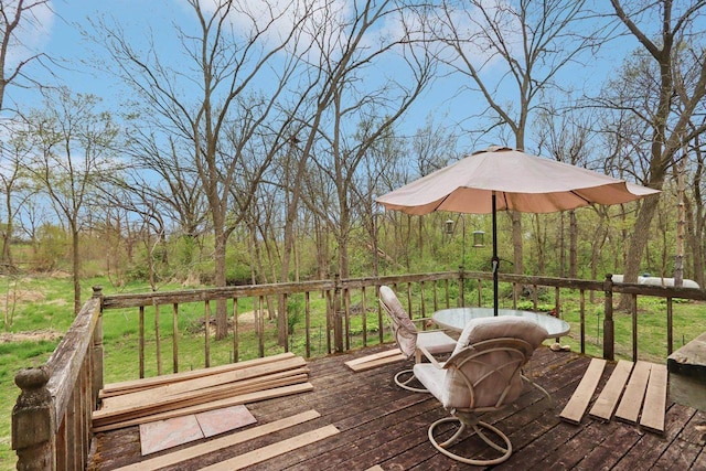 7938 E Hwy 59, Milton, WI 53563 - view of wooden deck