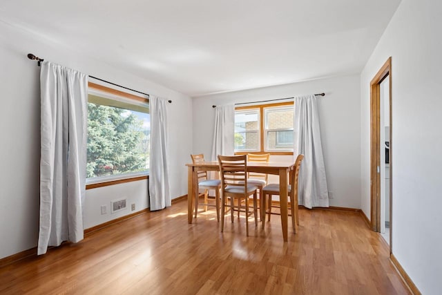 9517 W Capitol Dr, Milwaukee, WI 53222 - dining area featuring light wood-style floors and baseboards