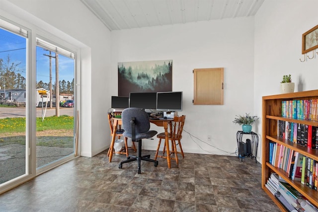 657 Elm St, Black River Falls, WI 54615 - office area featuring stone finish floors