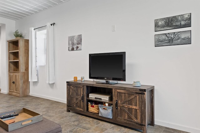 657 Elm St, Black River Falls, WI 54615 - office area with baseboards and stone finish flooring
