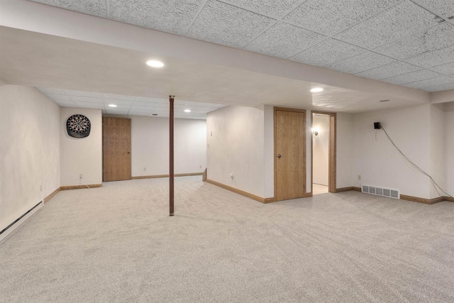 37 Pheasant Ct, Appleton, WI 54915 - finished below grade area with carpet floors, baseboards, and recessed lighting