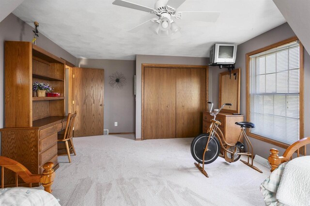 37 Pheasant Ct, Appleton, WI 54915 - bedroom with carpet, a closet, baseboards, and an office area