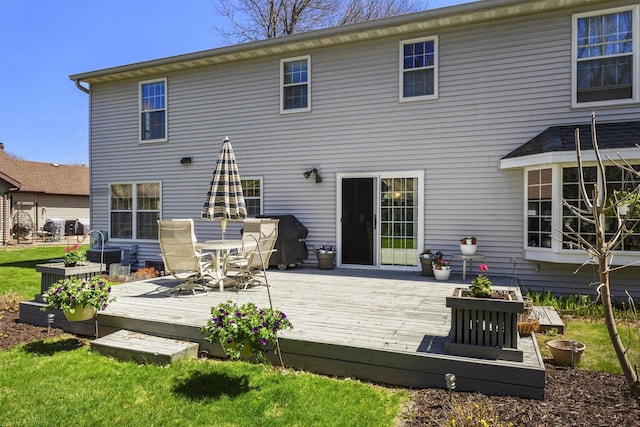 37 Pheasant Ct, Appleton, WI 54915 - rear view of property with a deck and outdoor dining space
