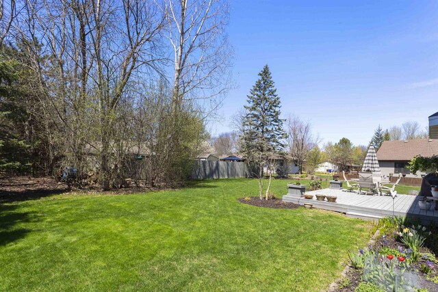 37 Pheasant Ct, Appleton, WI 54915 - view of yard featuring a deck