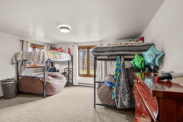 2108 Lawrence Dr, De Pere, WI 54115 - carpeted bedroom with multiple windows and a baseboard radiator
