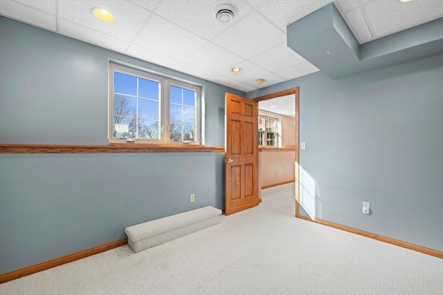N109W14760 Preserve Pkwy, Germantown, WI 53022 - empty room featuring carpet flooring, baseboards, and a paneled ceiling