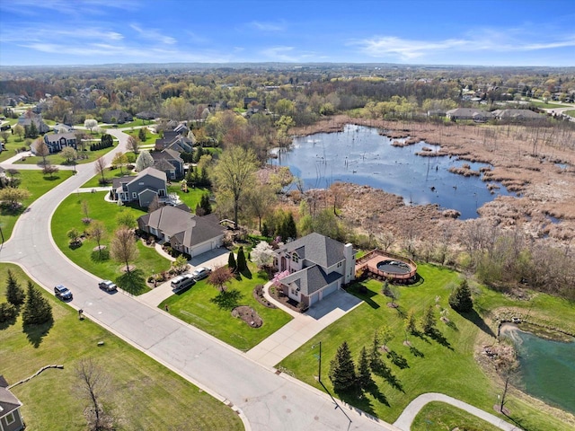 N109W14760 Preserve Pkwy, Germantown, WI 53022 - aerial view of property and surrounding area featuring a large body of water and nearby suburban area