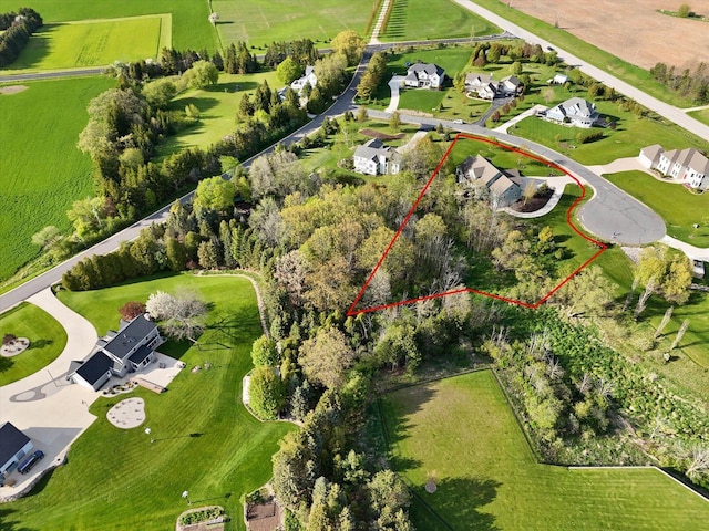 3271 Bay Hill Rd, Port Washington, WI 53074 - aerial view of property and surrounding area with property parcel outlined