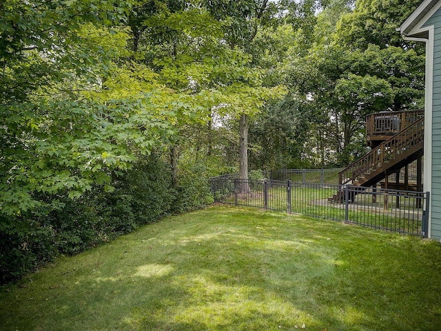 3271 Bay Hill Rd, Port Washington, WI 53074 - view of yard featuring stairs
