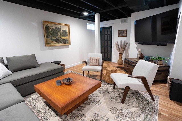 395 Lake St, Green Lake, WI 54941 - living area with light wood-style floors and baseboards