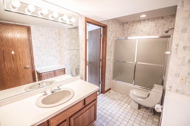 2415 Walnut Grove Ct Unit B, Brookfield, WI 53005 - bathroom with toilet, tile patterned flooring, and vanity