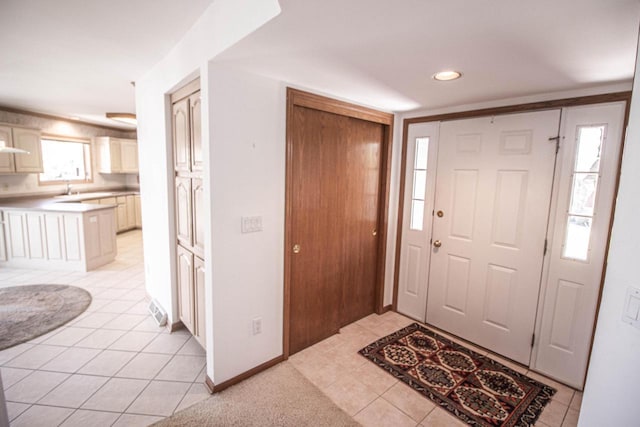 2415 Walnut Grove Ct Unit B, Brookfield, WI 53005 - entrance foyer featuring light tile patterned floors, recessed lighting, and baseboards