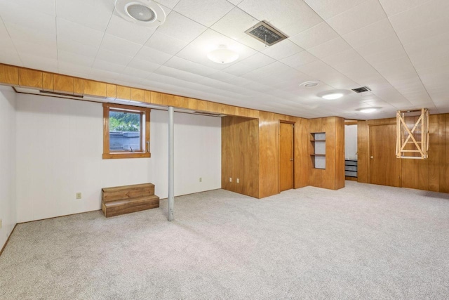 6013 Gateway Grn, Monona, WI 53716 - below grade area with carpet floors and wood walls