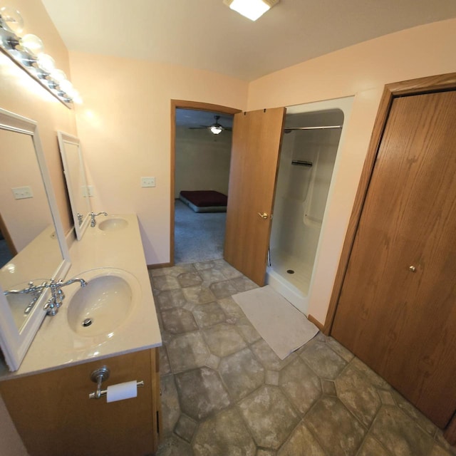 1983 US Highway 2, Florence, WI 54121 - bathroom with a shower stall and double vanity
