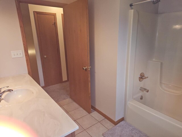 1983 US Highway 2, Florence, WI 54121 - bathroom with tile patterned floors, vanity,  shower combination, and baseboards