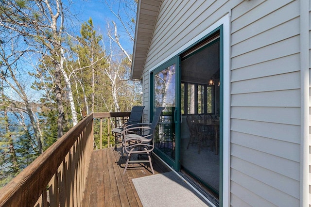 9331 N Marl Lake Rd, Pound, WI 54161 - view of wooden terrace