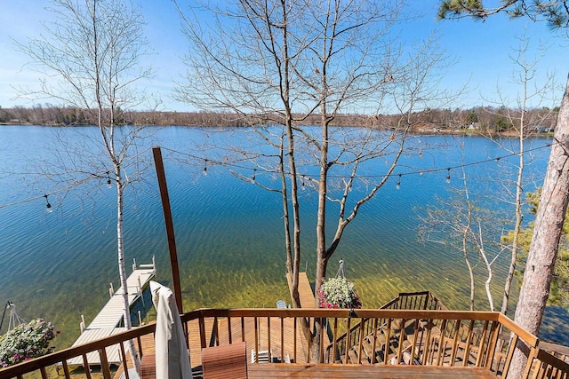 9331 N Marl Lake Rd, Pound, WI 54161 - deck with a water view