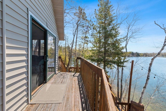 9331 N Marl Lake Rd, Pound, WI 54161 - deck featuring a water view