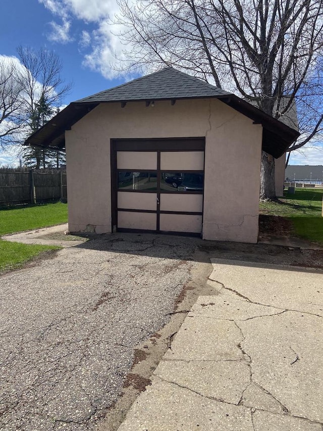 1040 N 1st St, Wisconsin Rapids, WI 54494 - detached garage with driveway and fence