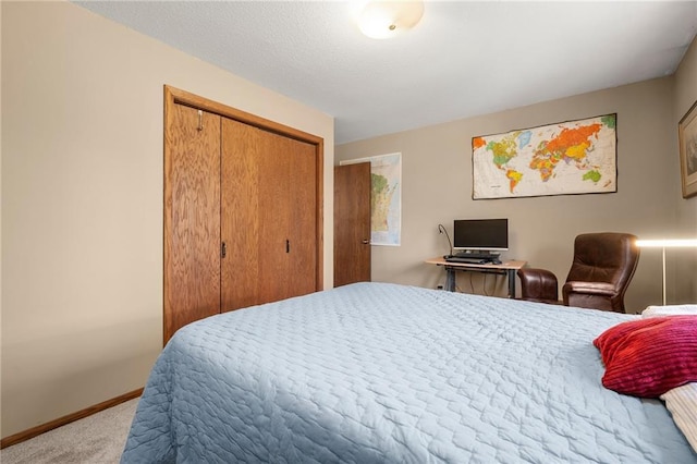 1395 25th St, Houlton, WI 54082 - bedroom featuring carpet, a closet, and baseboards